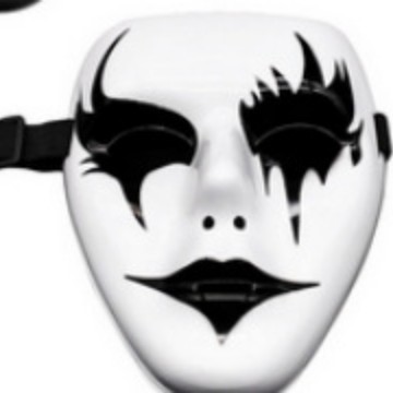 Máscara transfronteriza para mascarada pintada máscara de hip hop para hombres y mujeres cara completa hip hop mascarada fantasma cara bola venganza vestir