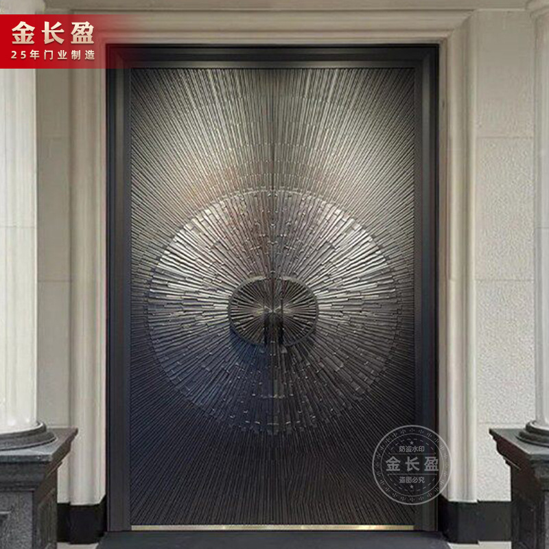 Foshan Factory's New Model Finely Carved Cast Aluminum Door, 4Mm/6Mm Explosion-Proof Entrance Door, Household Double-Door Entry Door, Anti-Theft Door Foshan Factory's New Model Finely Carved Cast Aluminum Door, 4Mm/6Mm Explosion-Proof Entrance Door, Household Double-Door Entry Door, Anti-Theft Door