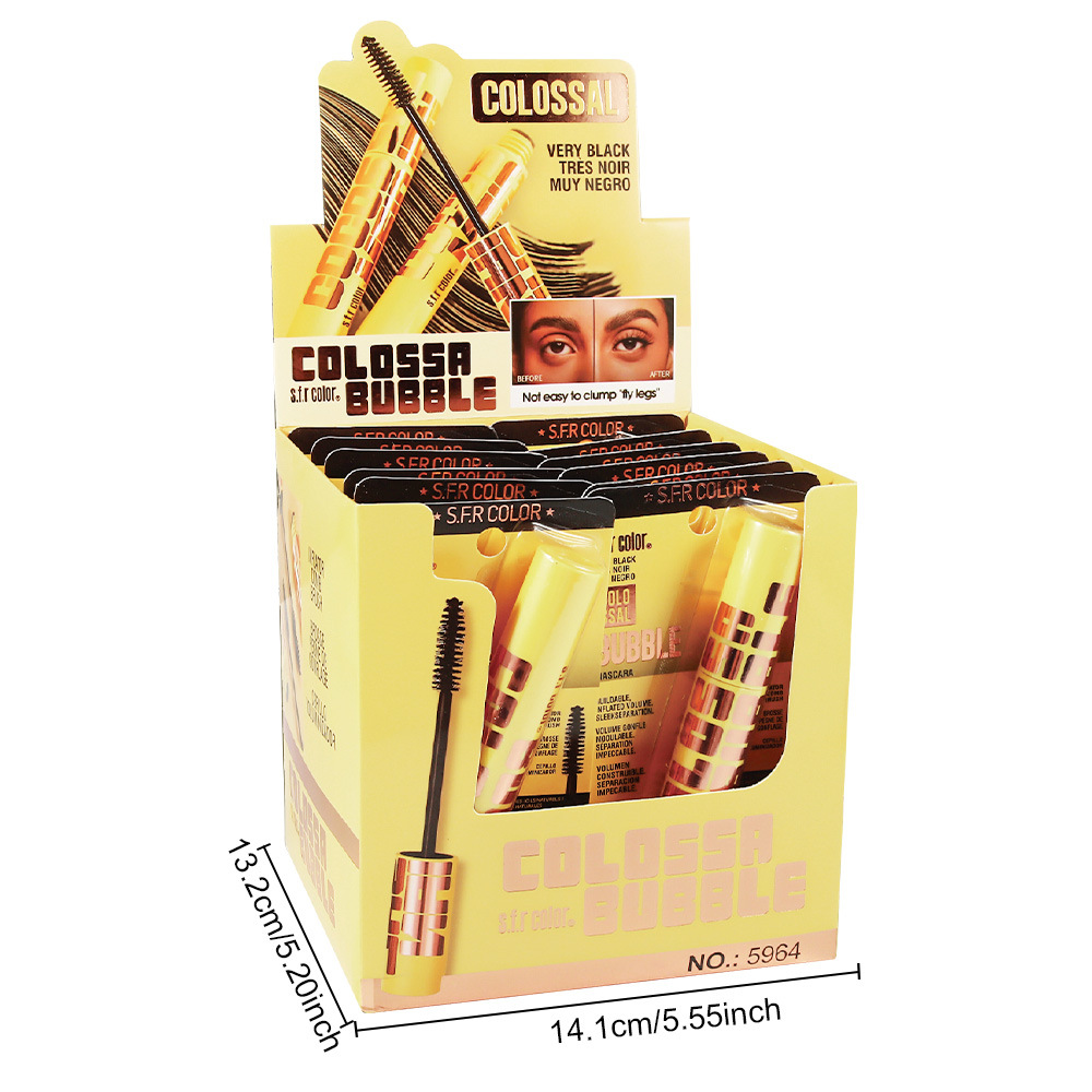 s.f.r color fabricantes al por mayor estereoscópicos ojos grandes impermeables fácilmente desmaquillable rollo curva larga extensión máscara densa