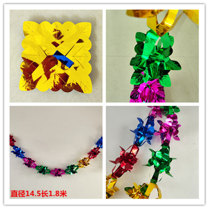 Colorida tira de flores nueva casa decoración de la casa de boda conjunto completo Día Nacional de Año Nuevo Navidad jardín de infantes colgante tira de cumpleaños