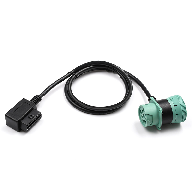 卡车J1962转9P德驰j1939转接线 9P康明斯j1708转OBD一分二转换线