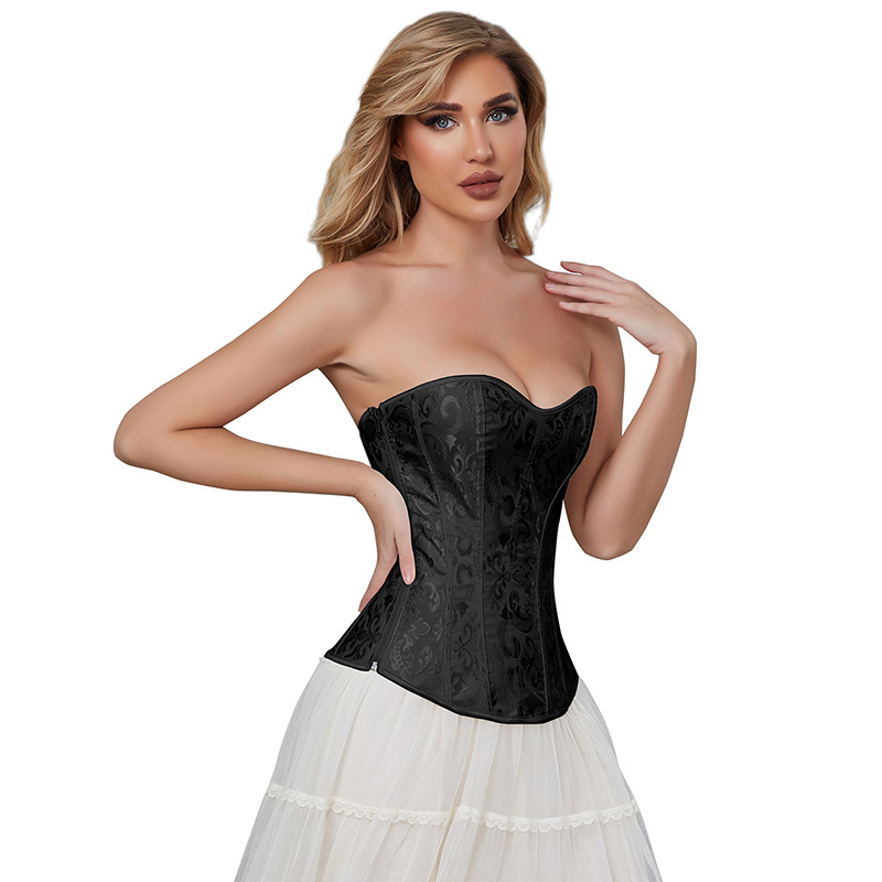 Ventas transfronterizas calientes más tamaño sexy corset damas abdominal delgado corset plástico de hueso de pescado corset mujeres