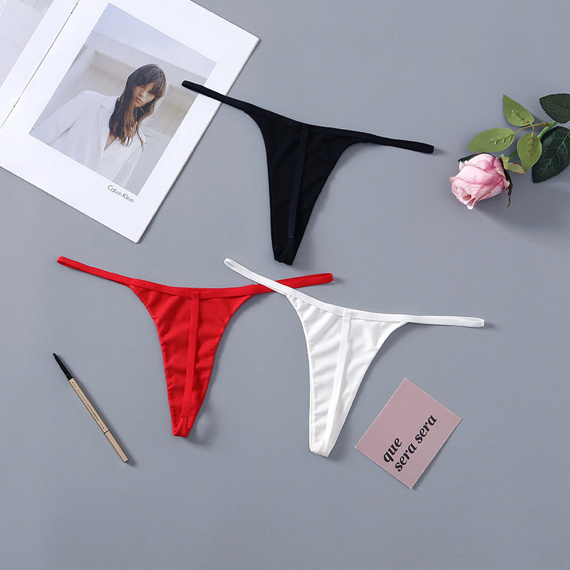 Sexy and Alluring Thong for Women, Three-Point Style, Low-Waist, Solid Color, Trendy, Unique, Invisible, New Style