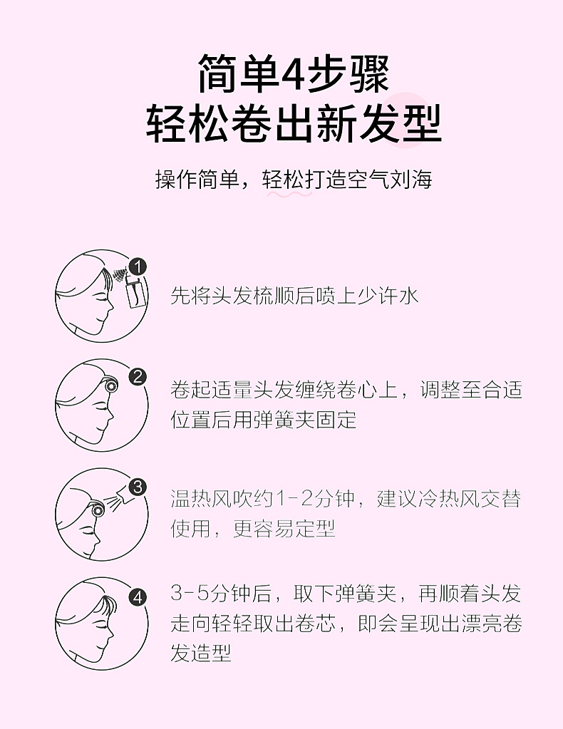 LMLTOP Hair Root Voluminous Clips 2 sets, Cartoon self-adhesive hair curling clips, Air bangs Magic Tool SY101 undefined