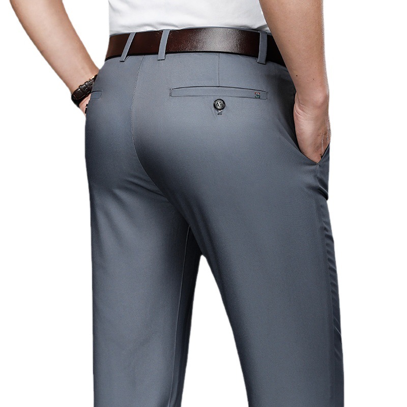 Pantalones finos de verano para hombres Pantalones casuales rectos sueltos Pantalones rectos de cintura alta para hombres Pantalones finos de verano al por mayor