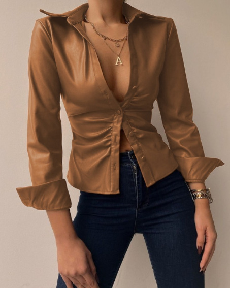 WOLFF Long-Sleeve Patchwork Blouse 7