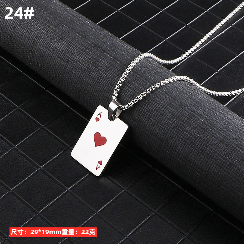 Hombres collar de titanio joyería acero aleación personalizada colgante ins hip hop calle suéter largo cadena accesorios colgantes