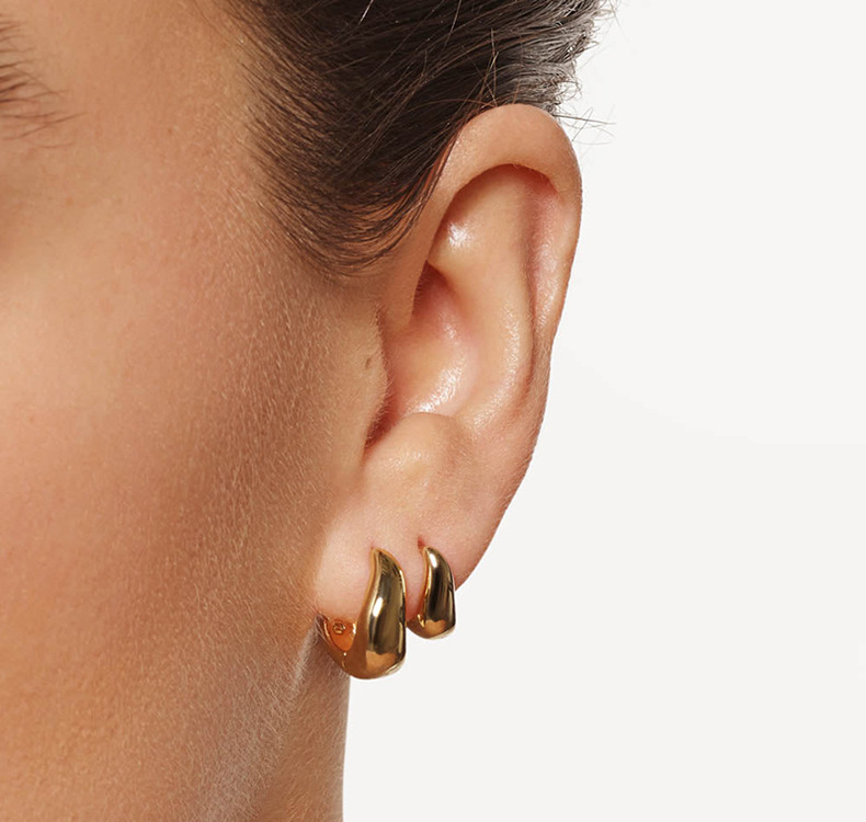 925 Sterling Silver Material 1 Pair 925 Sterling Silver 925 Sterling Silver Earrings U Shape Earrings