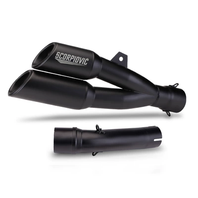 Motorcycle exhaust pipe, exhaust pipe tail muffler