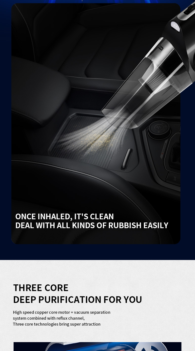 Car Vacuum Cleaner, Air Pump, Multifunctional Four-In-One Car Wireless Handheld, Home Wireless Portable