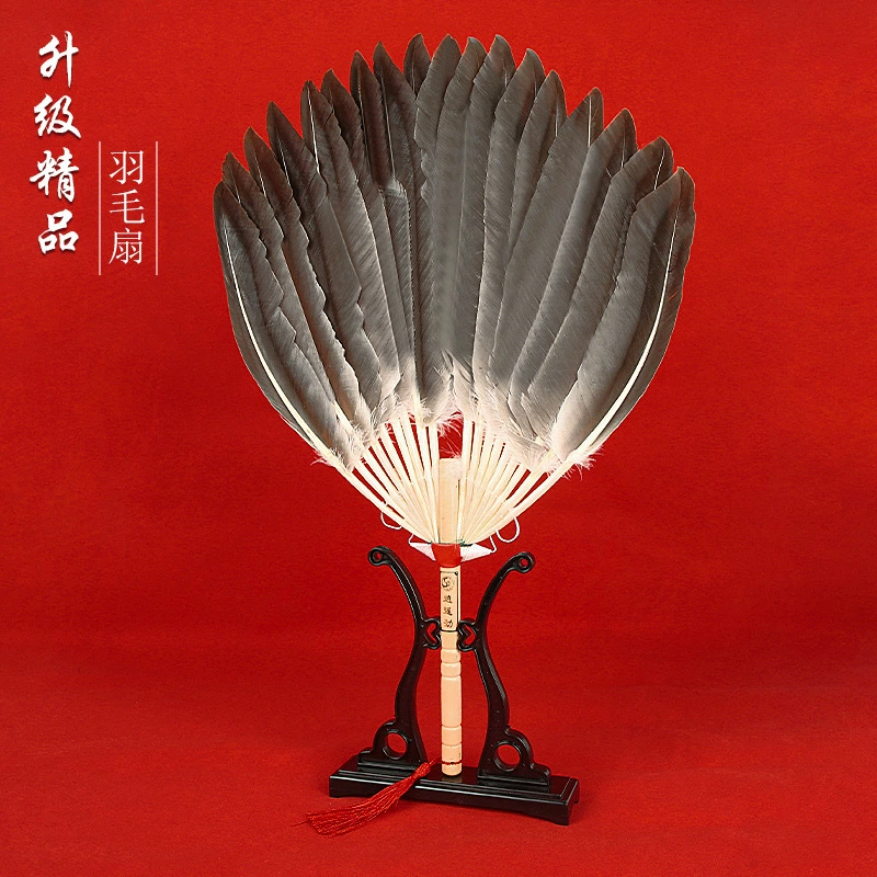 Перьевая веерная fans перо гуся Zhuge яркое отверстие яркий веер летний древний стиль старый слух вещь китайский стиль ремесленный веер