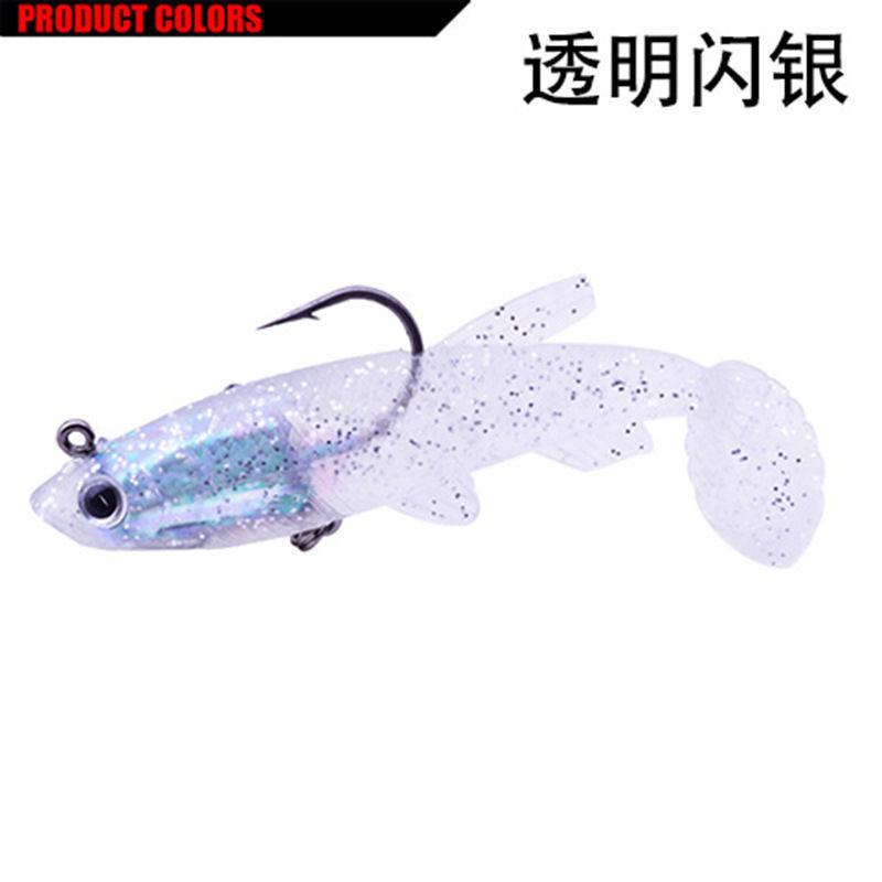 Loya cebo blando, cebo de plomo envuelto en cola T, 13g cebo falso, simulación de cola de bobina de luz nocturna, falso lanzamiento de larga distancia, fábrica de boca de peces de salmón de mar.