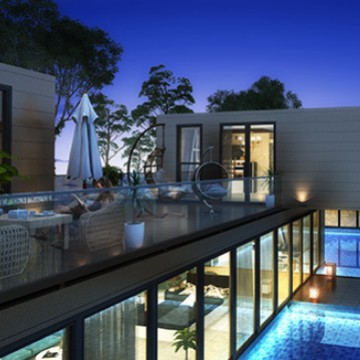 Casa de Acero Ligero, Casa con Estructura de Acero, Hotel, Alojamiento, Fabricante de Casas Integradas de Acero Ligero y Pesado, Exportación de Casas Cápsula Espacial