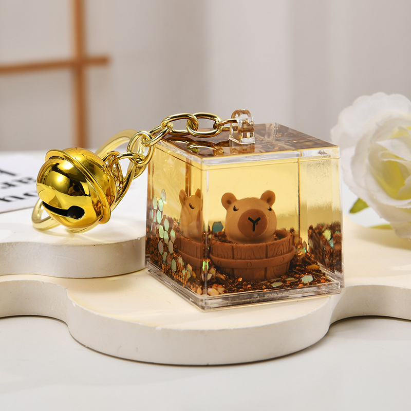 Daily Occasion Cute Animal Capybara Arylic Unisex Bag Pendant Keychain
