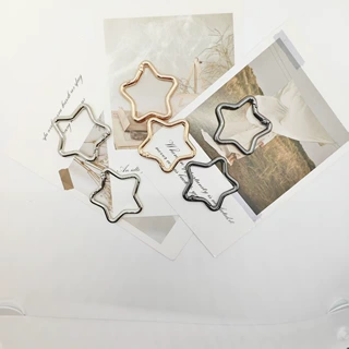 DIY饰品配件合金五角星异形登山扣弹簧扣钥匙扣包包饰扣挂件
