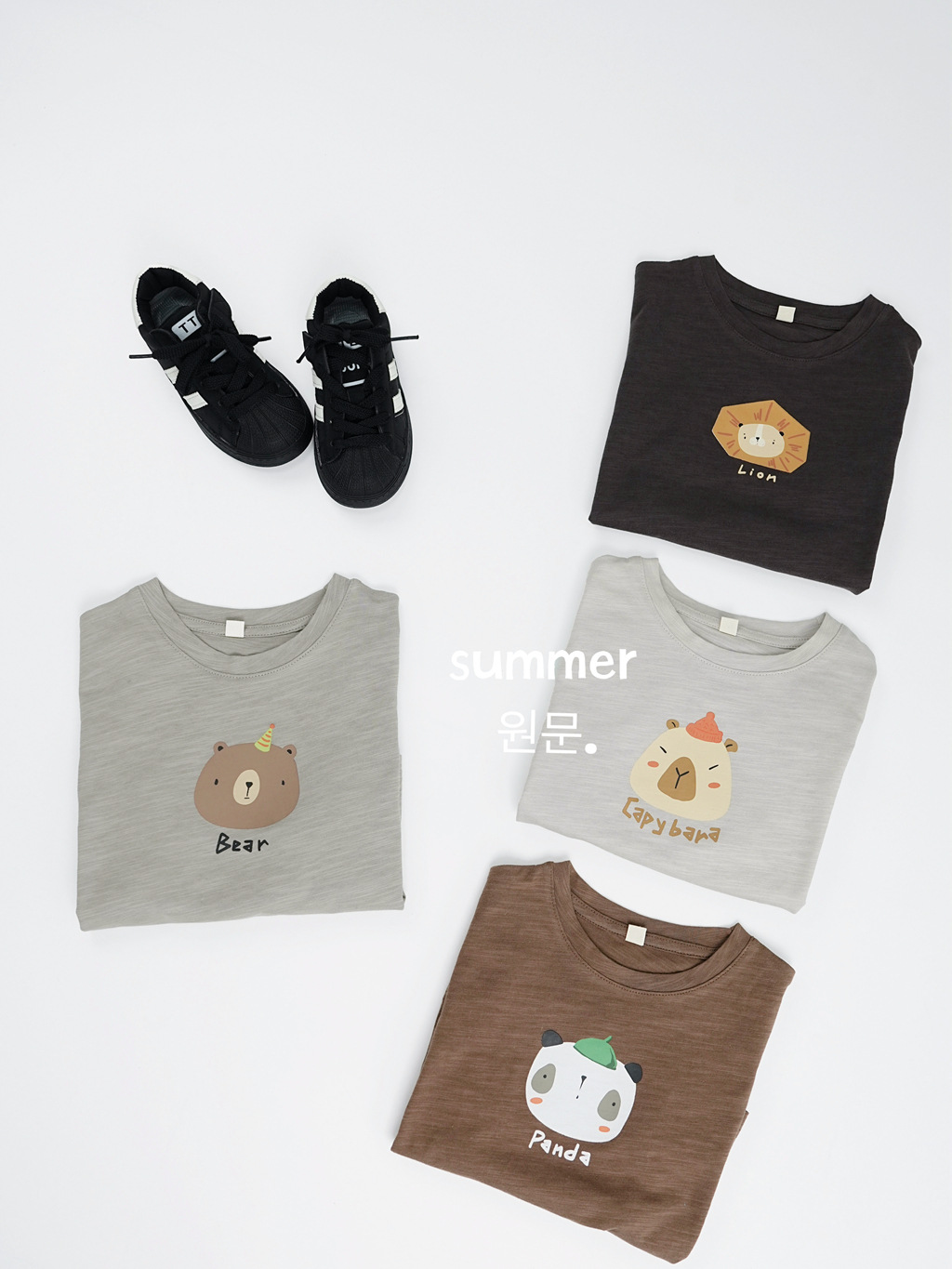 子供半袖2025新型男女児童漫画プリントジャケット赤ちゃん洋気半袖tシャツ夏服a類