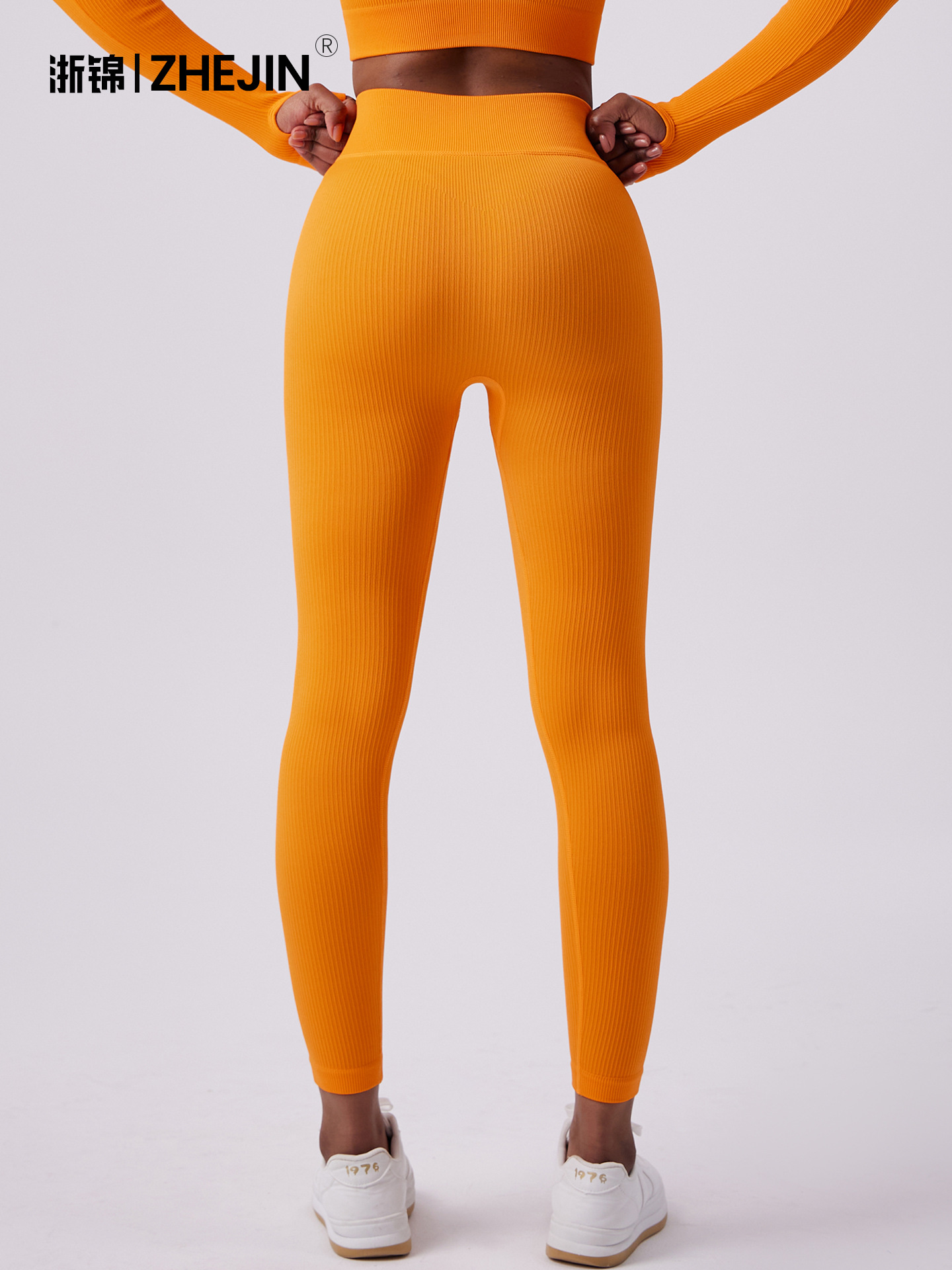 [Zhejiang brocade] European and American adjustable rope yoga pants women's outer hip fitness yoga pants peach hip sports pants