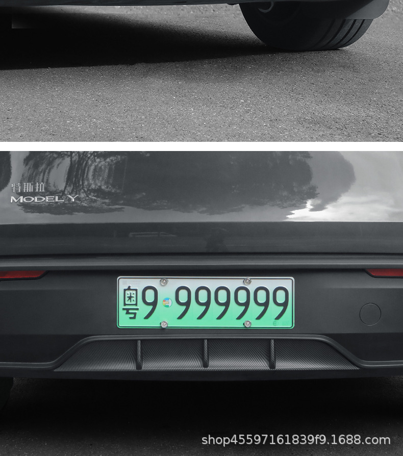Suitable for Tesla Model Y 2025 New Rear Spoiler, New Model Y Rear Lip Surround, Rear Bumper Wind Blade Decoration