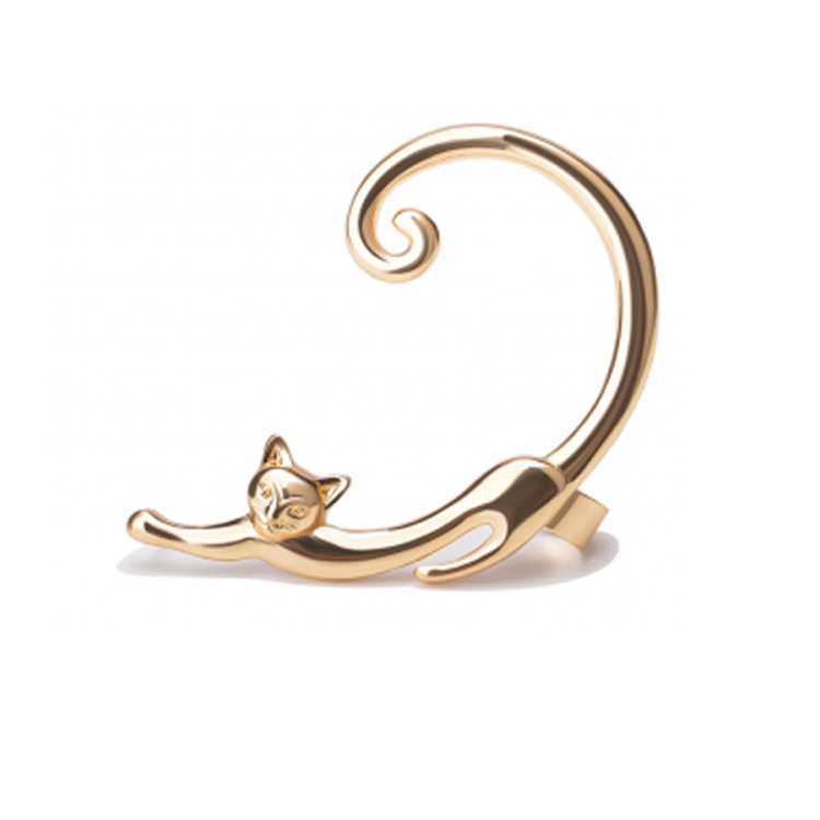 Fashion Cat Alloy Plating No Inlaid Earrings 1 Piece display picture 5