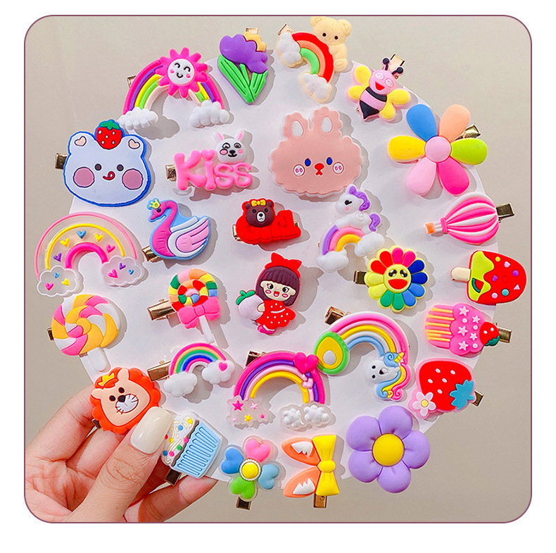 Kinder Nette Cartoon Barrettes Prinzessin Elastische Gummi Band Haar Zubehör display picture 1