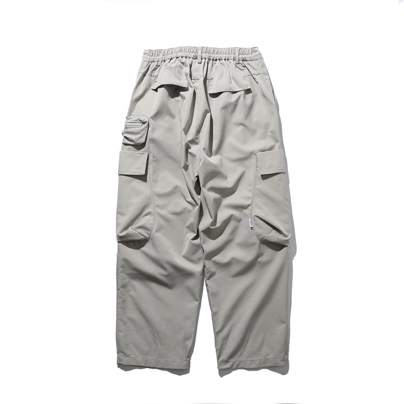 Pantaloni cargo uomo a gamba dritta con tasche laterali_voghion.com