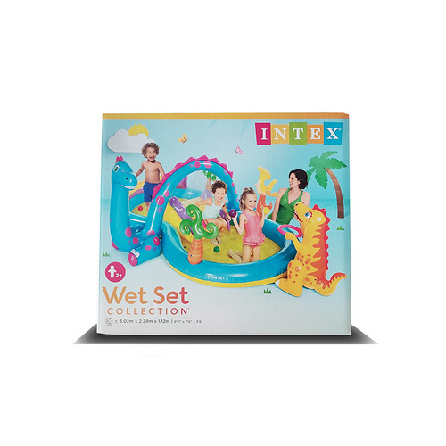 INTEX original 57135 dinosaur splayed park pool slide inflatable castle children's pool