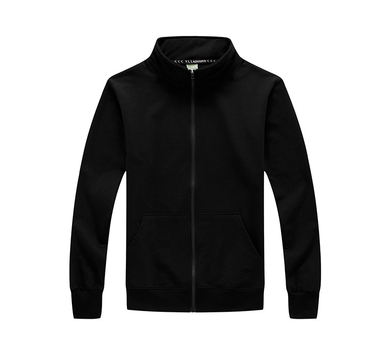 Cardigan de cuatro lados camiseta publicitaria de grupo chaqueta de cuello con cremallera logotipo personalizado ropa de trabajo de otoño y invierno