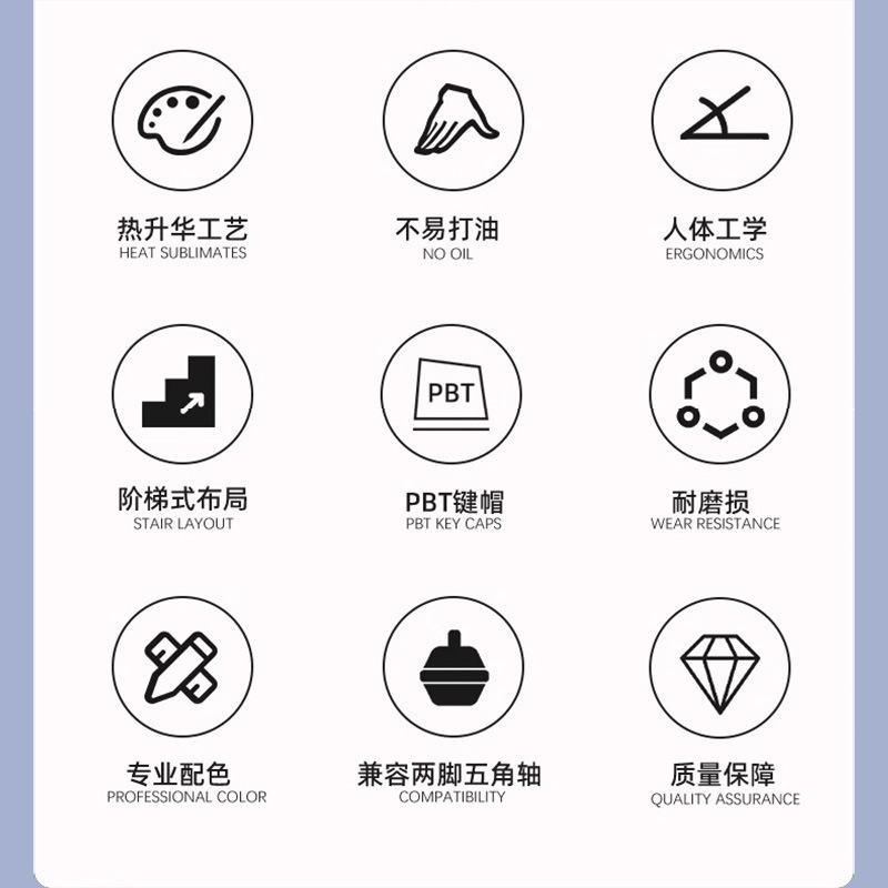死神契约pbt热升华机械键盘键帽侧刻透光个性60/68/75/87/98108键|undefined