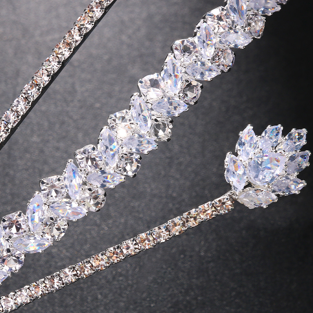 Transfronterizo nuevo circón diadema personalidad europea y americana exagerada brillante tocado nupcial accesorios versátiles headwear