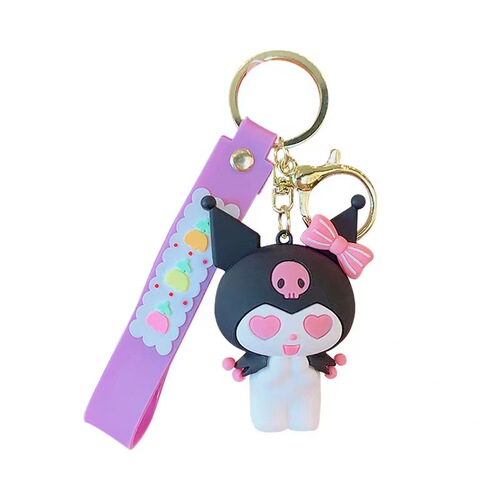 Kurome Sanrio doll keychain doll cartoon cute pendant buckle pendant key chain small gift wholesale