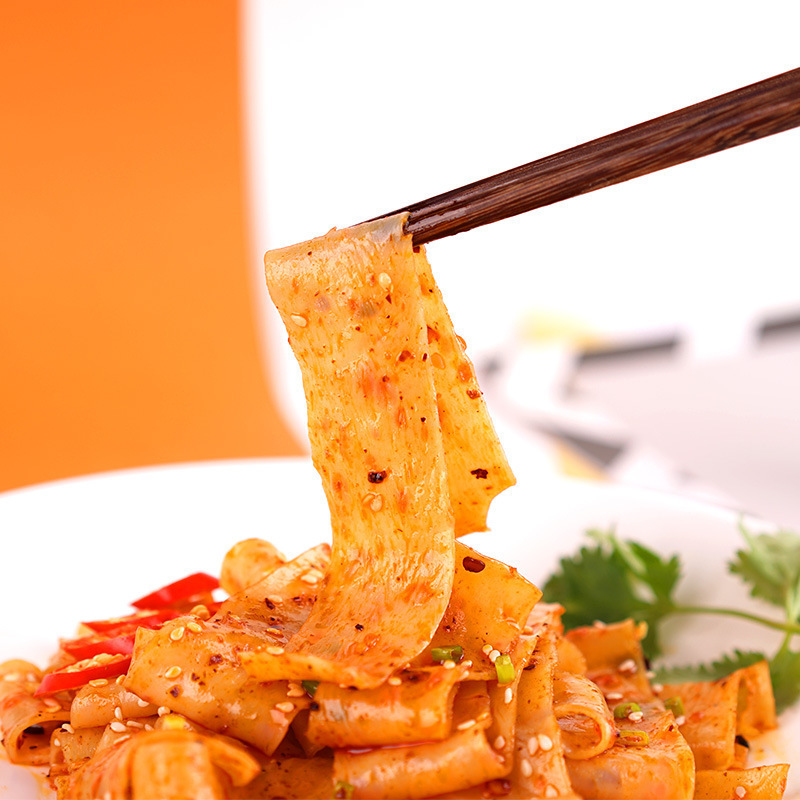 アクアン 赤油麺 110g*1袋 ポテトピューレ即席麺 米皮入り即席麺 冷麺 クロス麺 インスタント|undefined