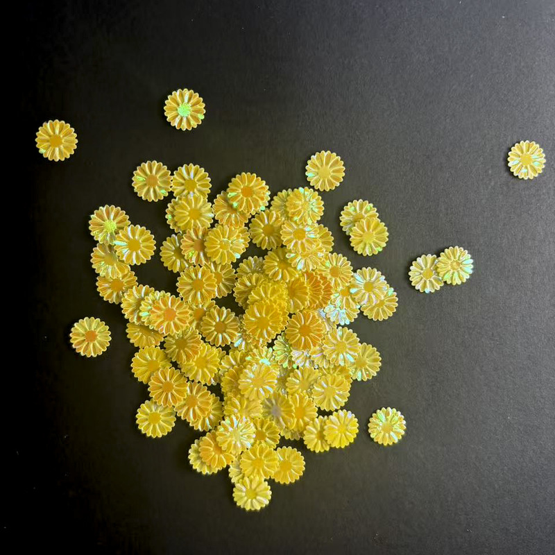 New 9mm small daisy beads nail sequins phone case diy accessories slime crystal filler