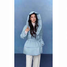 朗予姿韵霍尔多巴吉白鹅绒收腰羽绒服设计感外套2025粘冬季新款