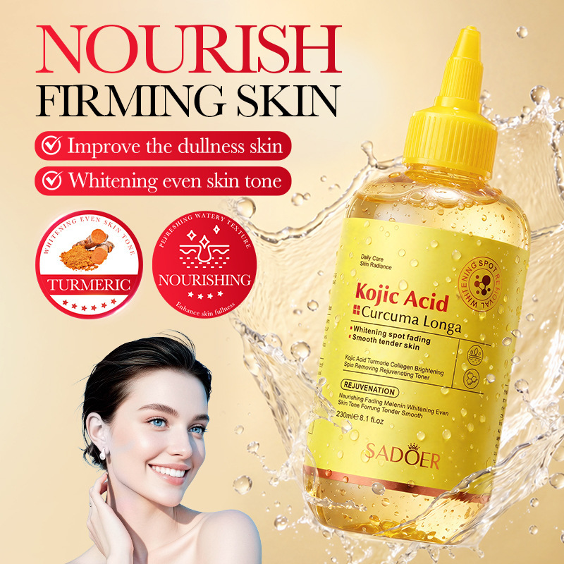 Cross-Border Sadoer Kojic Acid Turmeric Collagen Brightening and Spot-Removing Rejuvenating Toner All-English Skincare Products