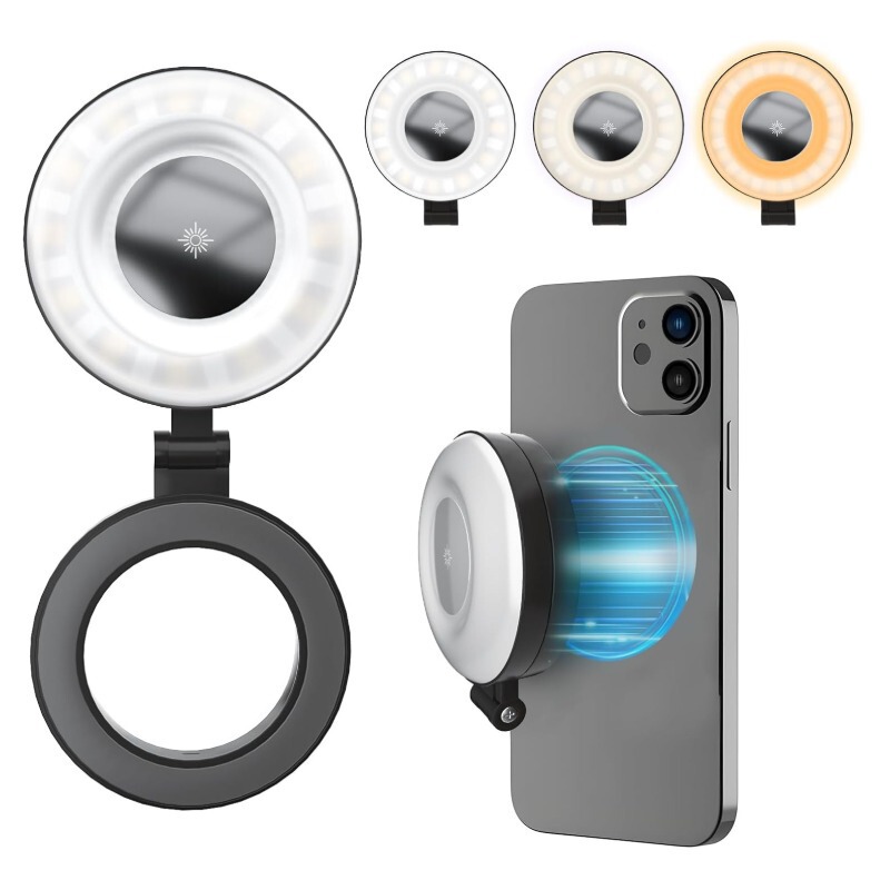 Amazon Mini Portable Mobile Phone Magnetic Fill Light Photography Live Broadcast Computer Lighting Led Atmosphere Pocket Light