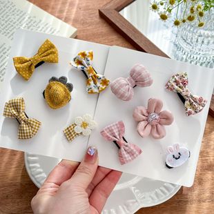 Baby Hair Clip Bow Baby Hair Clip with Small Hair Volume Short Hair Clip Children's Headwear Cute Factory Wholesale