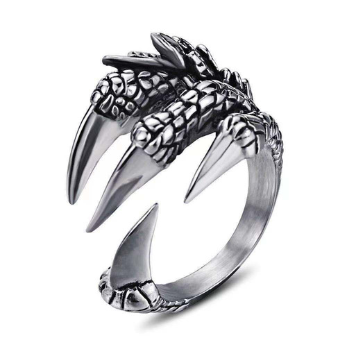Trendy brand design ring, retro distressed eagle claw ring, men's and women's classic fashion couple's fingertip jewelry
