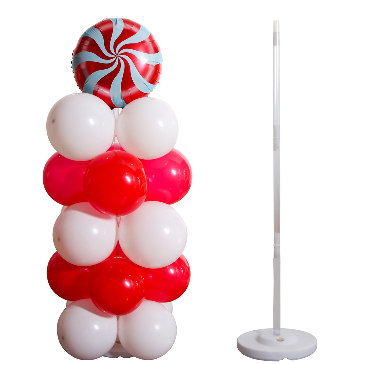 Base y soporte de plástico redondo para columna de globos, venta al por mayor