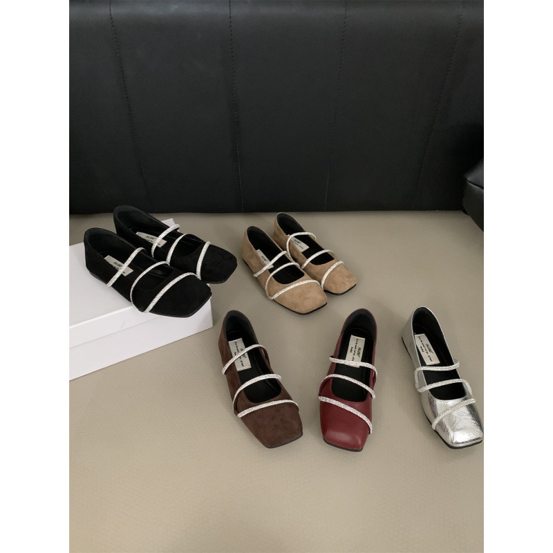 Retro exclusive autumn Mary Jane shoes square toe low-cut made of…