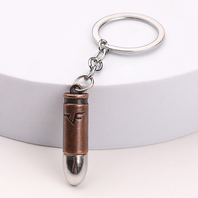 Jesús supervivencia pubg Bullet modelo aleación metal llavero colgante accesorios pollo juego arma periférica