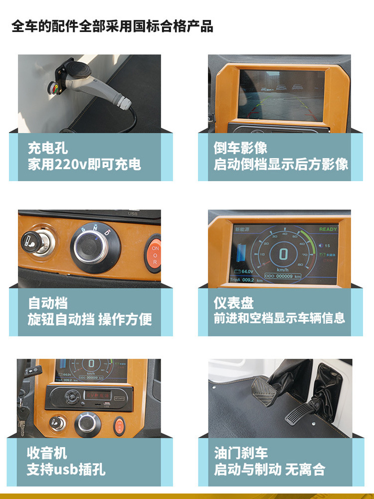 Manufacturer Exports Small Patrol Car, Four-Seater Law Enforcement Inspection Vehicle, Park Security, School, Factory Security Vehicle