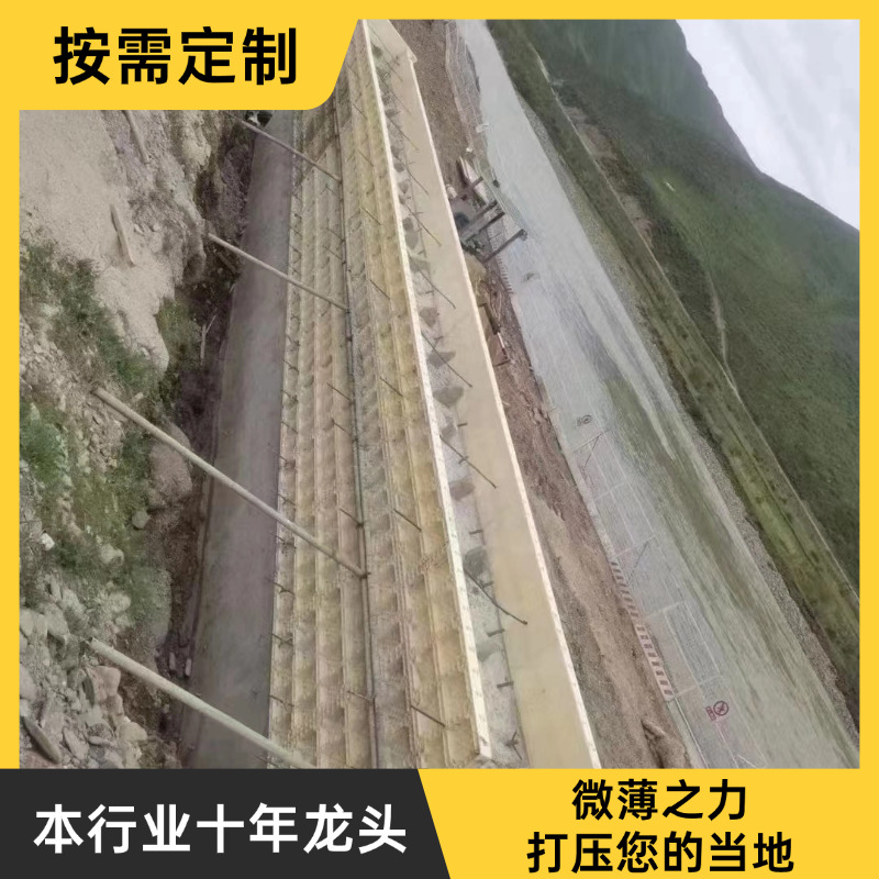 挡土墙管廊混凝白色高密度路塑钢模具挡墙涵洞框架梁现浇塑料模板