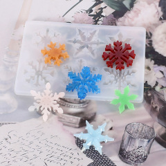 クリスマスペンダント水晶滴糊鏡面金型diy複数の異なる形の雪花クリスマスシリコン金型