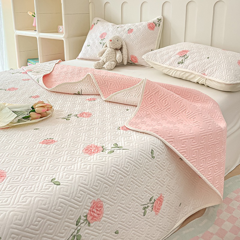 2024 nuevo producto de impresión de algodón cubierta de cama de algodón ins ventana doble cubierta de cama lavable a máquina multipieza conjunto exclusivo transfronterizo