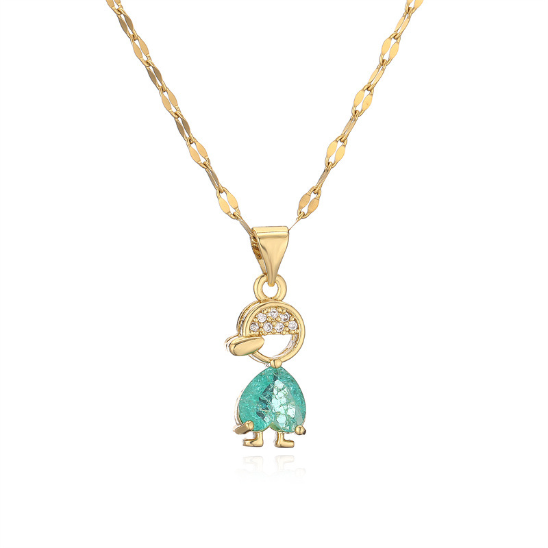 9g Weight Copper Pendant Material Zircon Inlay Material Pendant Necklace Classification Copper Chain Material 1 Piece Quantity Holiday, Daily Occasion Copper Material Heart Shape Pattern Women's Gender Inlay Design Simple Style, Classic Style Style Wholesale Simple Style Classic Style Heart Shape Copper Inlay Zircon Pendant Necklace 7