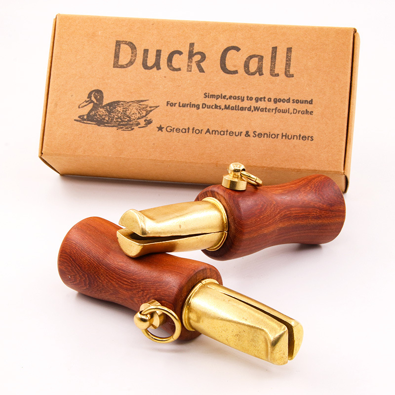Decompression duck whistle, wild duck whistle, duck call outdoor imitation whistle, wooden brass whistle, survival whistle.