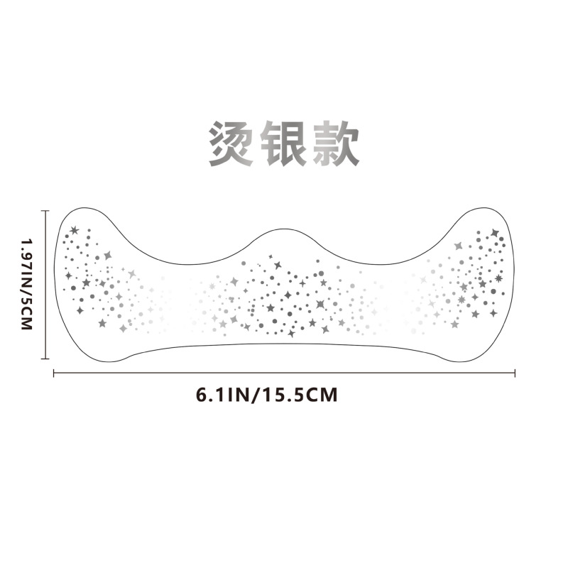 跨境新款欧美闪光妆容雀斑纹身贴烫金烫银派对聚会脸部纹身贴纸|undefined