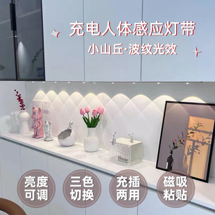 ✅ Wireless Human Body Sensor Lamp Charging Automatic Wine Cabinet Shoe Cabinet Cabinet Atmosphere Led Sensor Lamp with Light Strip