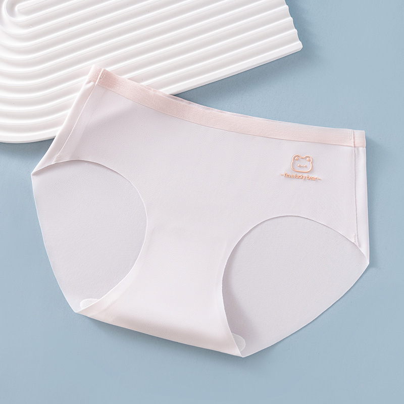 Pantalones cortos de crecimiento sin costuras de seda de hielo fino de verano para niños entrepierna de algodón puro antibacteriano y transpirable niña triángulo refrescante