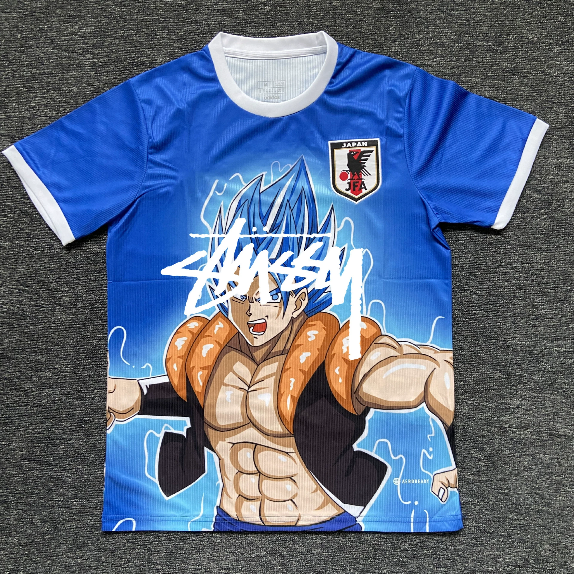 Футболка в японском стиле Stussy версия фанатский комплект джерси аниме Y3 японский самурай Гоку тренд совместное брендинг